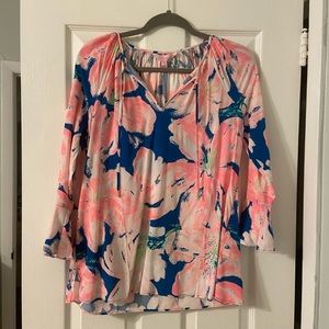 NWT Lilly Pulitzer Willa Flounce Sleeve Top